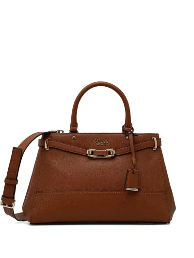 Guess Usa Silvye Tote Bag In Brown