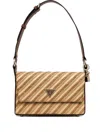 Guess Usa Simona Striped Shoulder Bag
