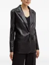 Guess Usa Single-breasted Notch-lapel Blazer In Black