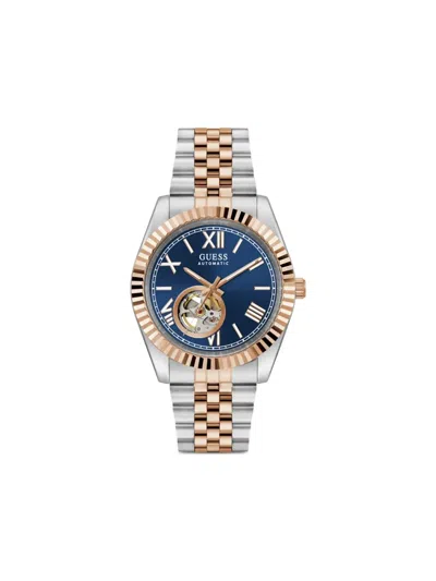 Guess Usa Skeleton Sub-dial 44mm In Gold