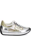 Guess Usa Skroll Metallic-effect Lace-up Sneakers