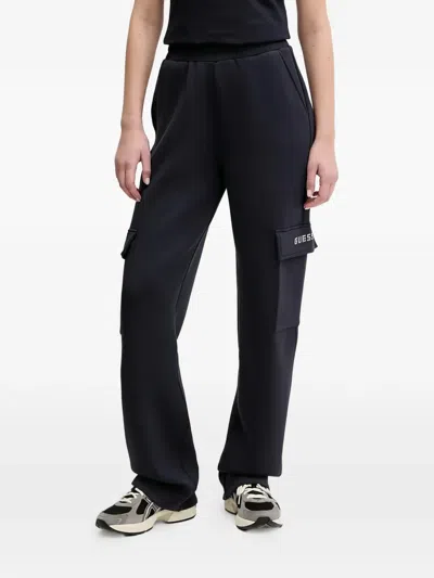 Guess Usa Slash-pocket Track Pants In Blue