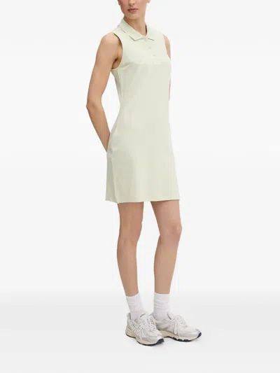 Guess Usa Sleeveless Polo-collar Mini Dress In Neutral