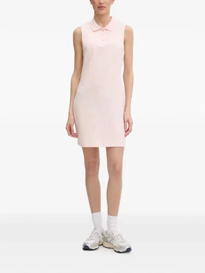 Guess Usa Sleeveless Polo-collar Mini Dress In Pink
