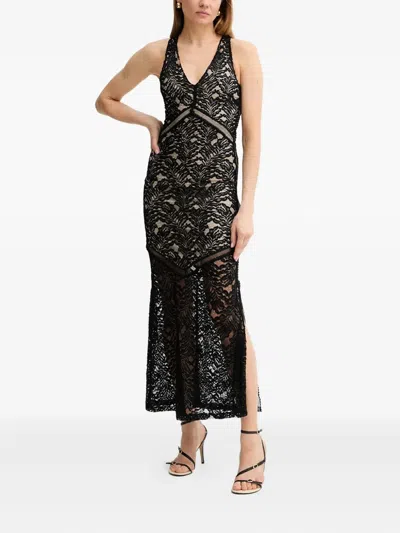 Guess Usa Sleeveless V-neck Maxi Dress In Black