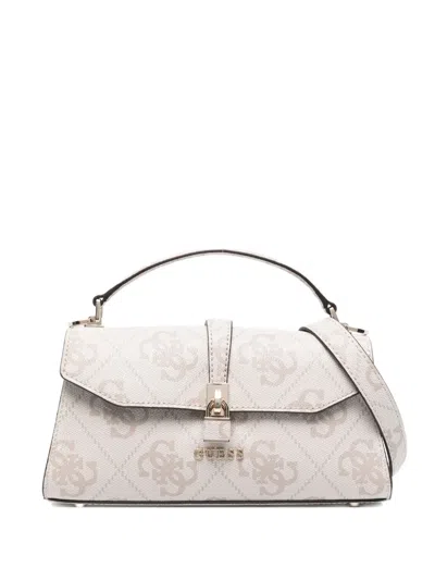Guess Usa Small Logo-plaque Tote Bag In Neutral
