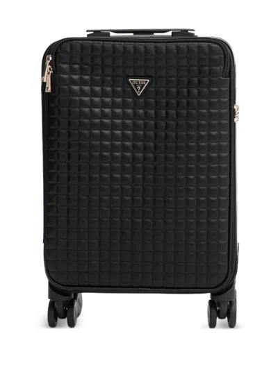Guess Usa Small Nadira Quilted Luggage Bag In Black