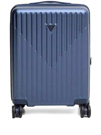 Guess Usa Small Olbia Suitcase In Blue