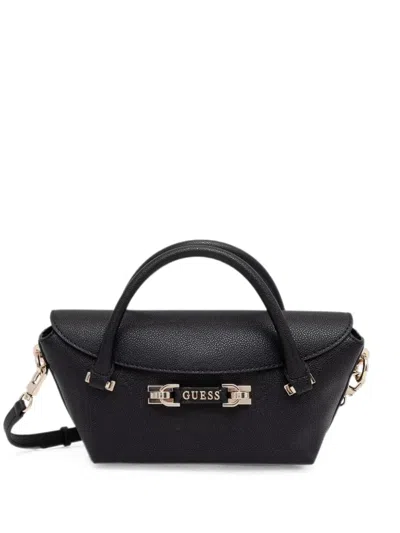 Guess Usa Sophia Pebbled-texture Tote Bag In Black