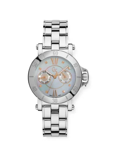 Guess Usa Sport Chic 34mm Watch In Silver