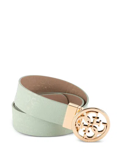 Guess Usa Stacey 4g Logo Belt In Green