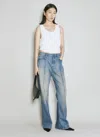 Guess Usa Stained Flared Jeans In Blue