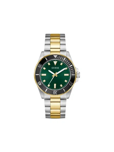 Guess Usa Stainless Steel 41mm In Green