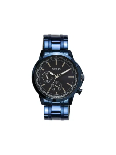 Guess Usa Stainless Steel 44mm In Blue