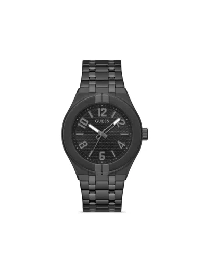 Guess Usa Stainless Steel Battery 44mm In Schwarz