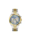 Guess Usa Stainless Steel Quartz 44mm In Blau