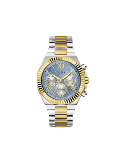 Guess Usa Stainless Steel Quartz 44mm In Blau
