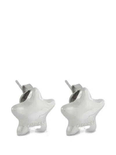 Guess Usa Star Stud Earrings In Silver
