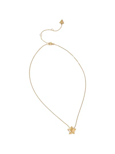 Guess Usa Star-pendant Necklace In Gold
