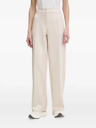 Guess Usa Straight Embroidered Trousers In Neutral