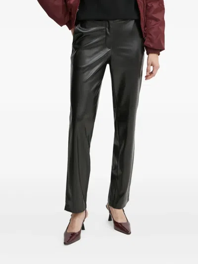 Guess Usa Straight-leg Trousers In Black