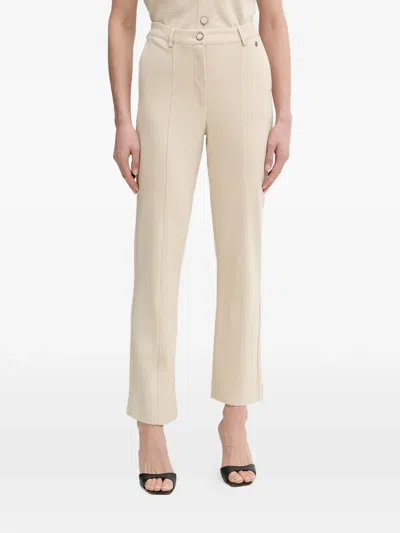 Guess Usa Straight-leg Trousers In Neutral