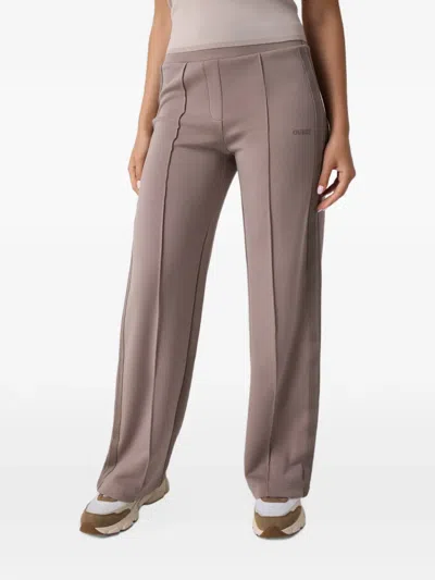 Guess Usa Straigth Leg Joggers In Brown