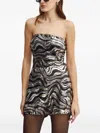 Guess Usa Strapless Playsuit In Multi