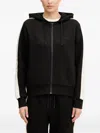 Guess Usa Stripe Zip Hoodie In Black