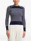 Guess Usa Striped-pattern Sweater In Blue