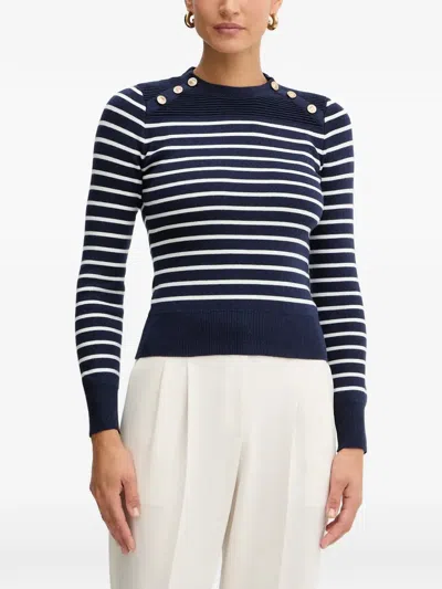 Guess Usa Striped-pattern Sweater In Blue