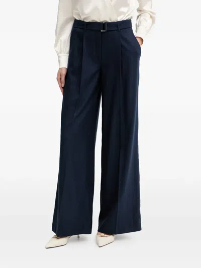 Guess Usa Striped-pattern Trousers In Blue