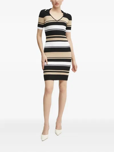 Guess Usa Striped Polo Dress In Multi