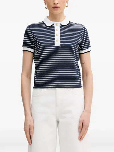 Guess Usa Striped Short-sleeve Polo Shirt In Multi