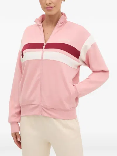 Guess Usa Striped Zip Sweater In Multi