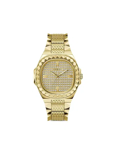 Guess Usa Studded 42mm In Gold