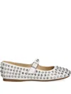 Guess Usa Studded Ballet Flats In White