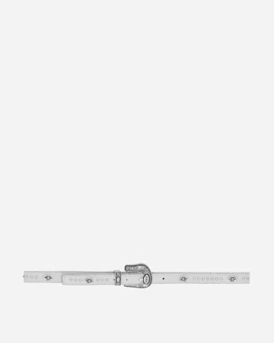 Guess Usa Studded Belt Alabaster In White