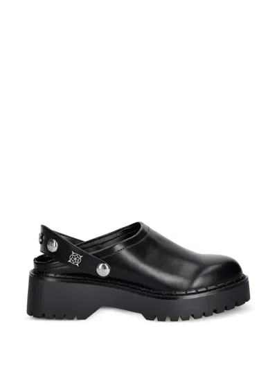 Guess Usa Studded Platform Clogs In Black