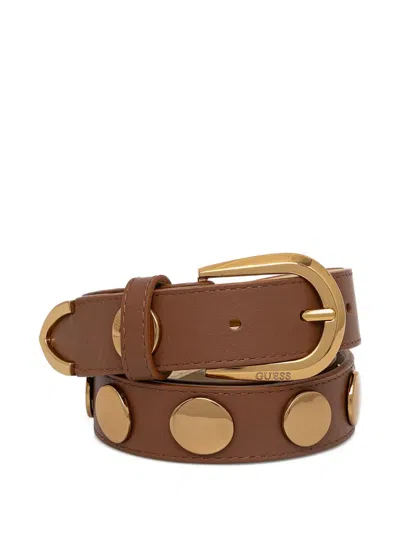 Guess Usa Stud-embellished Belt In Yellow