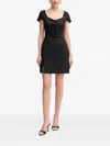 Guess Usa Sweetheart-neck Short-sleeve Dress In Black