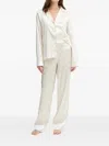 Guess Usa Sylvie Button-up Pocket Pajamas In White