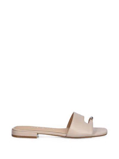 Guess Usa Tablita Logo-plaque Toe-strap Sandals In Black