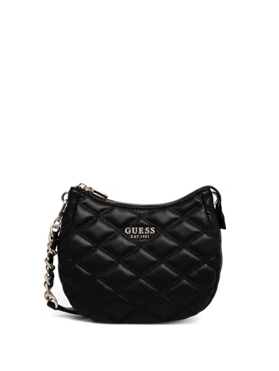 Guess Usa Tamsin Quilted Shoulder Bag In Black