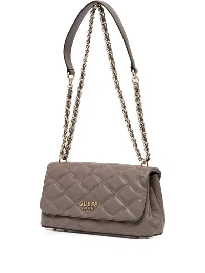 Guess Usa Tamsin Quilted Shoulder Bag In Brown