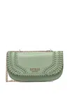 Guess Usa Tatum Chain Cross Body Bag In Green