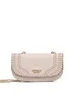 Guess Usa Tatum Woven Chain Mini Cross-body Bag In Neutral