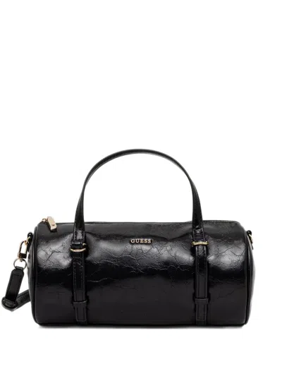 Guess Usa Taylor Crinkled-effect Tote Bag In Black