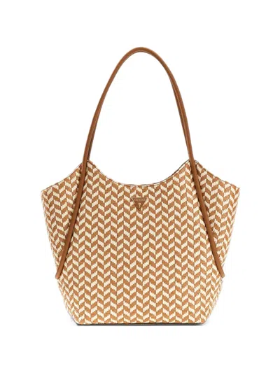 Guess Usa Tessi Shopper Bag In Brown