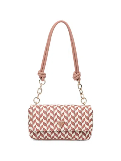 Guess Usa Tessi Woven Chain-link Shoulder Bag In Multi